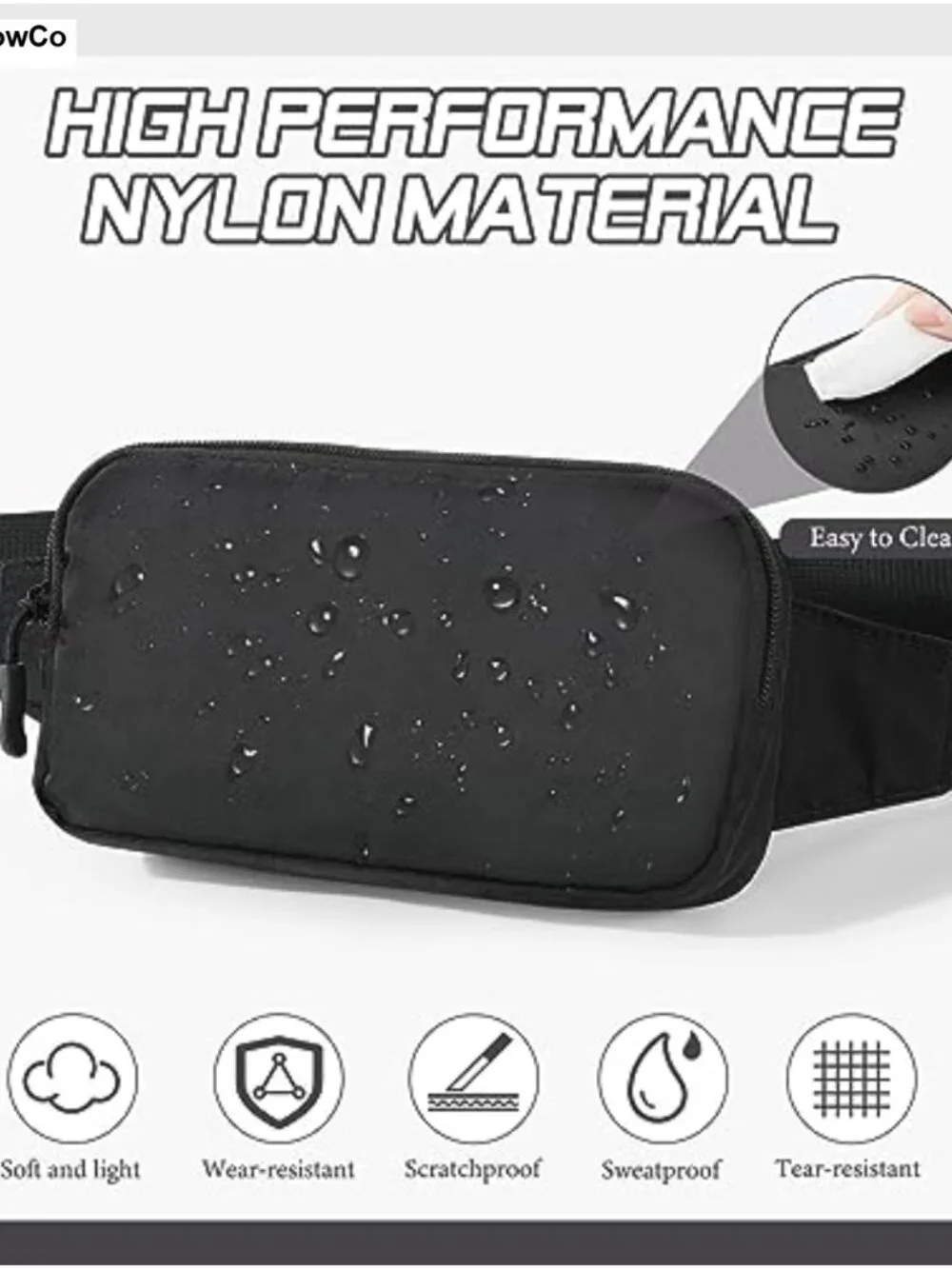 Fanny Pack Crossbody Belt Bag Running Waist Pack Nylon Mini Pouch